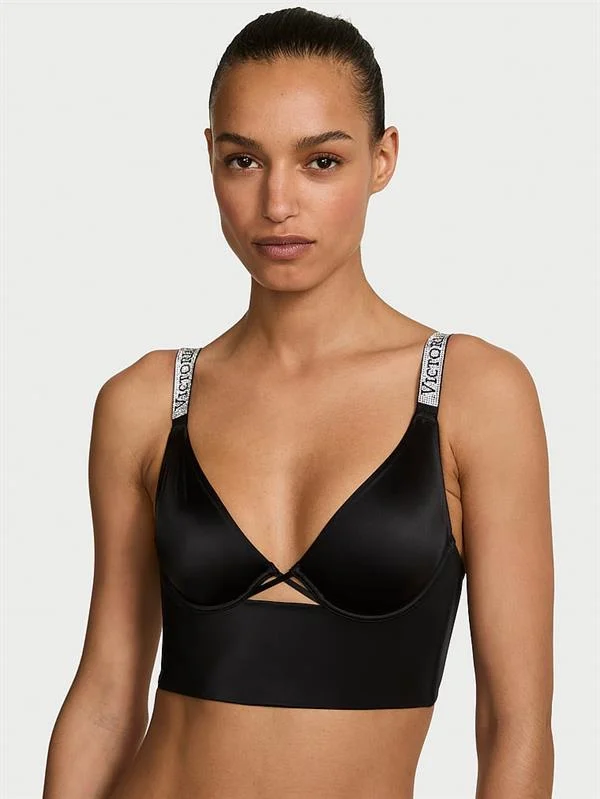 Işıltılı Askili Longline Demi Sütyen