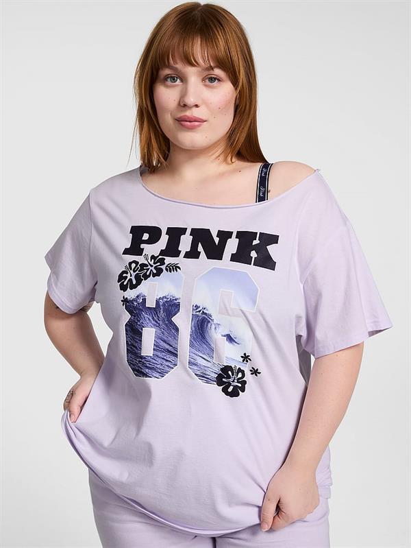 Pink Kampus Omzu Acik Tisort ön görünüm