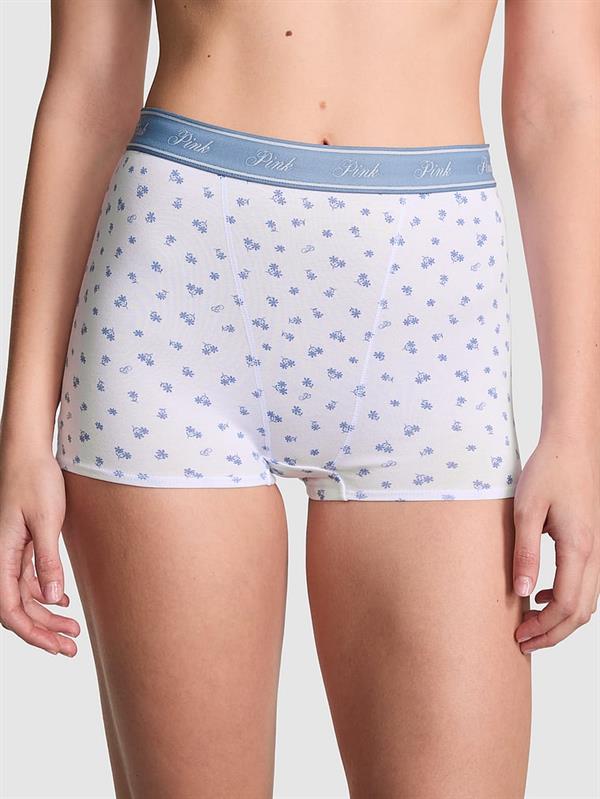Pink Mikro Logolu Yüksek Bel Boyshort Kulot