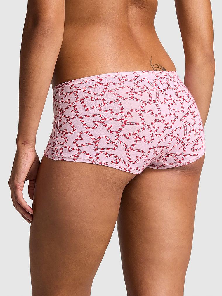 Pink Logolu Pamuklu Boyshort Kulot arka görünümü