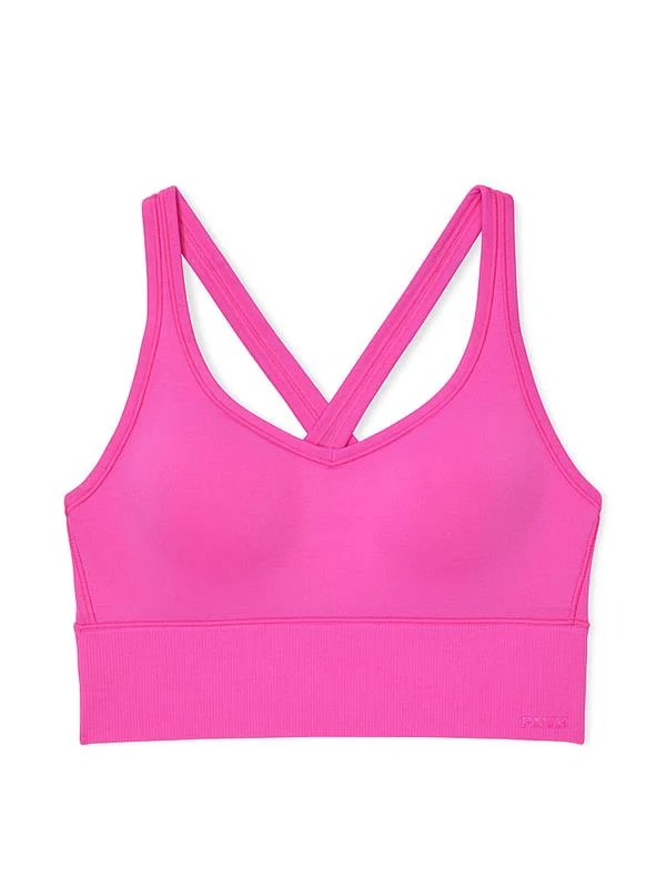 Pink Seamless Air Orta Destekli Sporcu Sütyeni