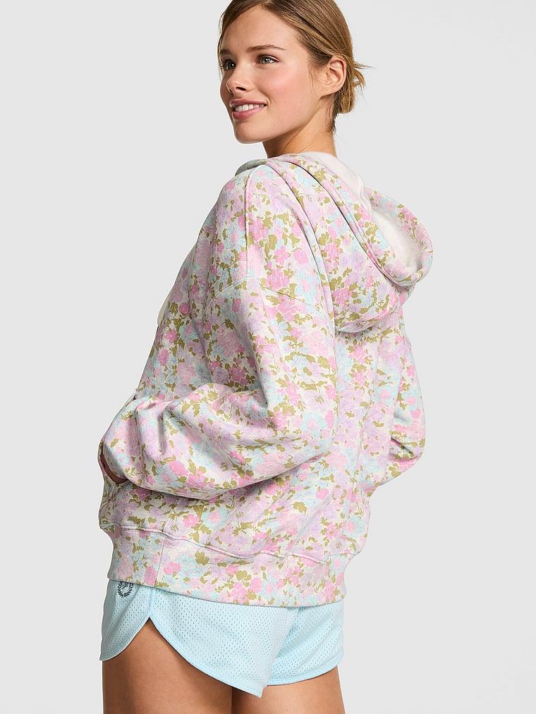 Pink Ivy Kampus Fermuarli Kapusonlu Ust arka görünümü