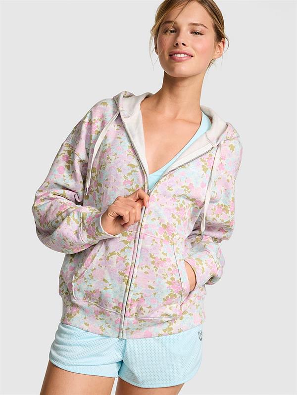 Pink Ivy Kampus Fermuarli Kapusonlu Ust ön görünüm