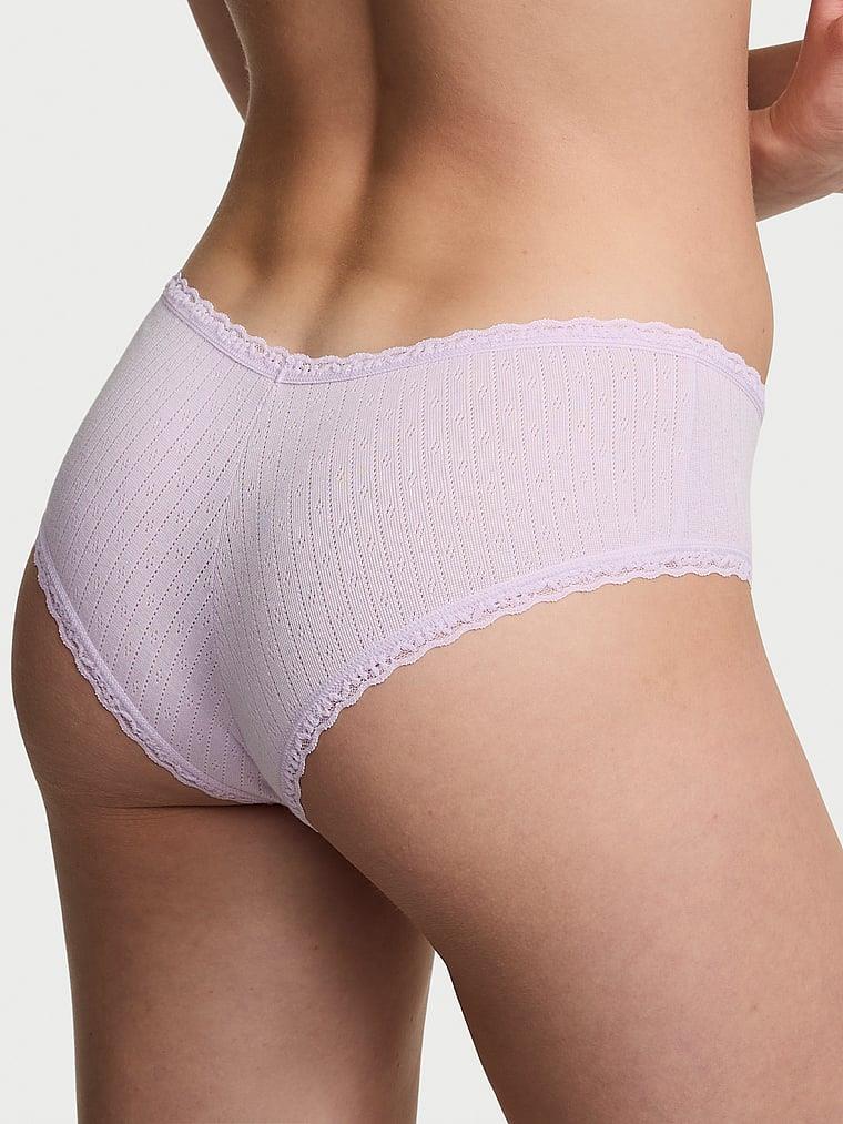 Pamuklu Pointelle Dantelli Cheeky Kulot arka görünümü