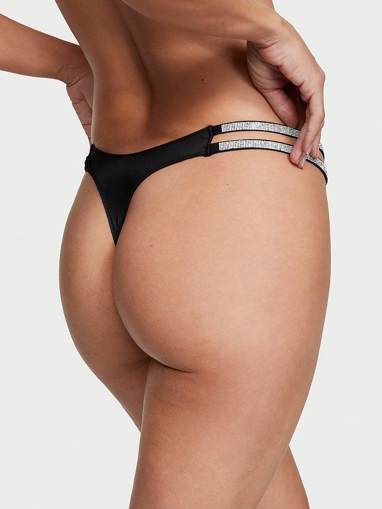 Işıltılı Cift Askili Smooth Tanga arka görünümü