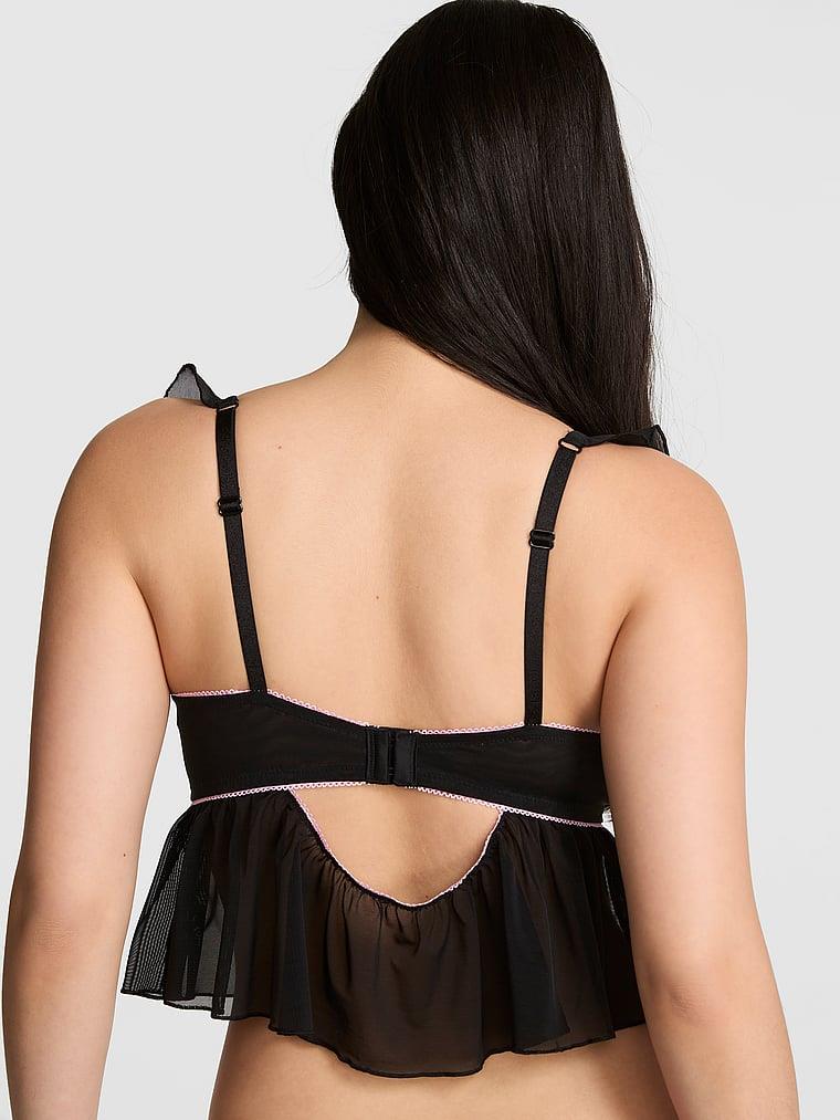 Pink Grwpink Hafif Dolgu Destekli Babydoll Sütyen arka görünümü
