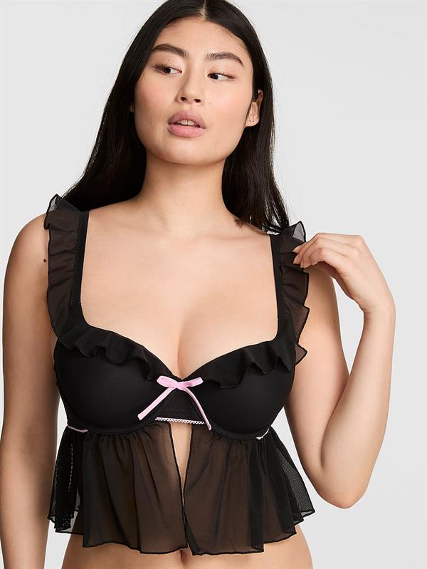 Pink Grwpink Hafif Dolgu Destekli Babydoll Sütyen