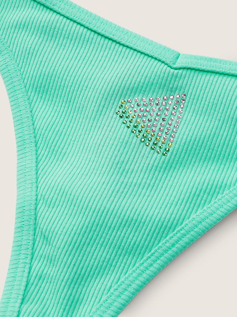 Victorias S Secret Pink Pamuklu Tanga arka görünümü