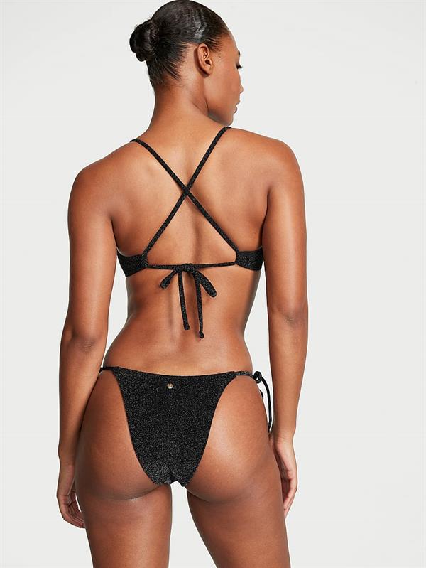 Işıltılı Yandan Baglamali Brazilian Bikini Alti
