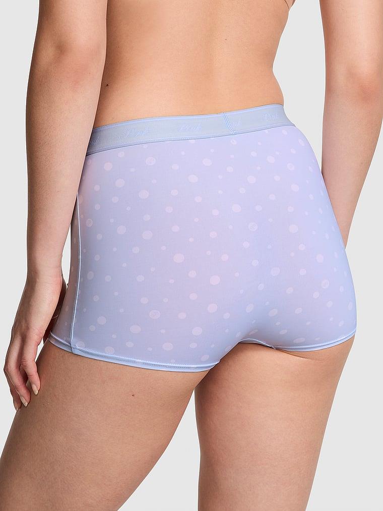 Pink Mikro Logolu Yüksek Bel Boyshort Kulot arka görünümü