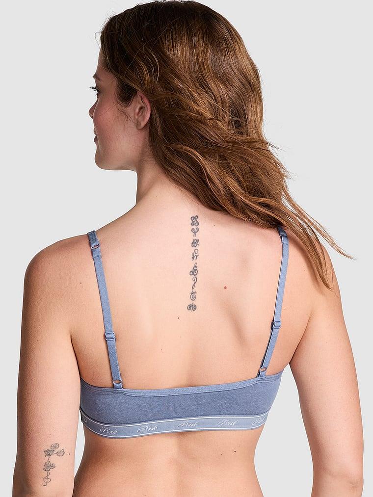 Pink Pamuklu Scoop Bralet arka görünümü