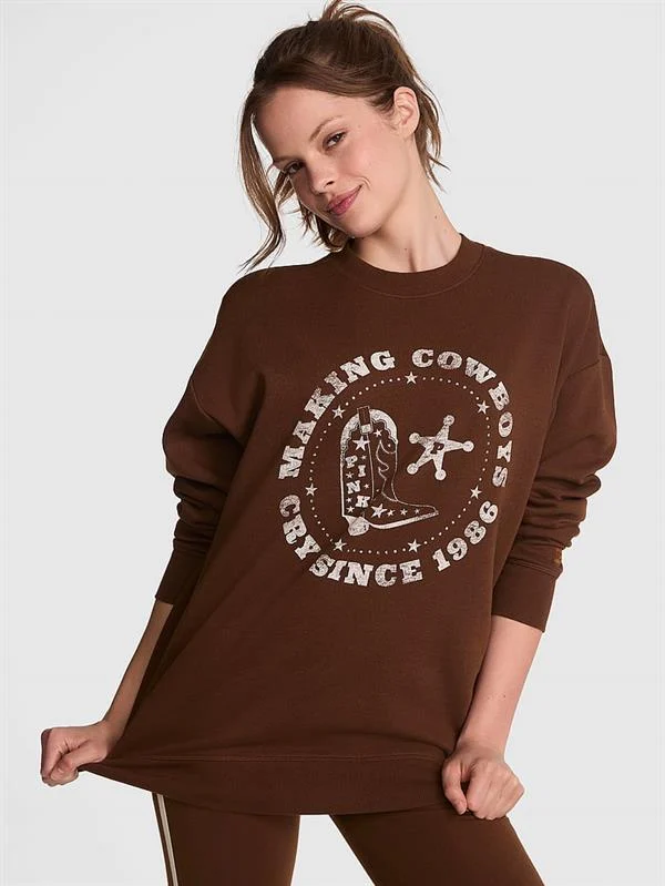 Pink Ivy Oversize Sweatshirt ön görünüm