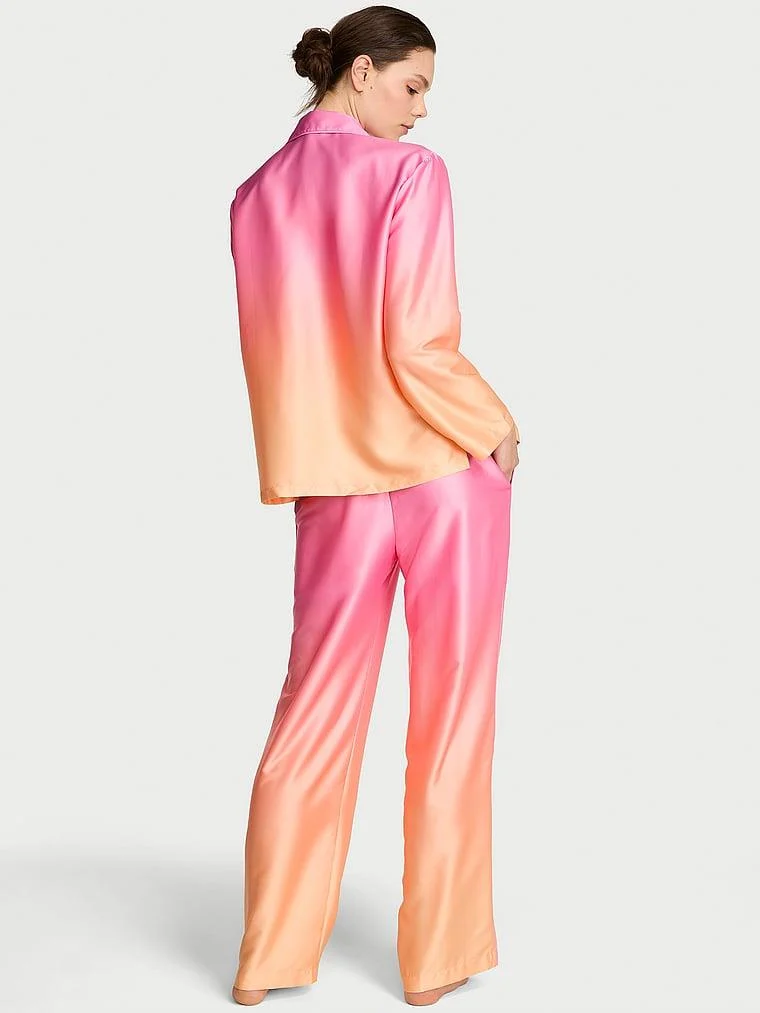 Signature Saten Uzun Pijama Takimi arka görünüm