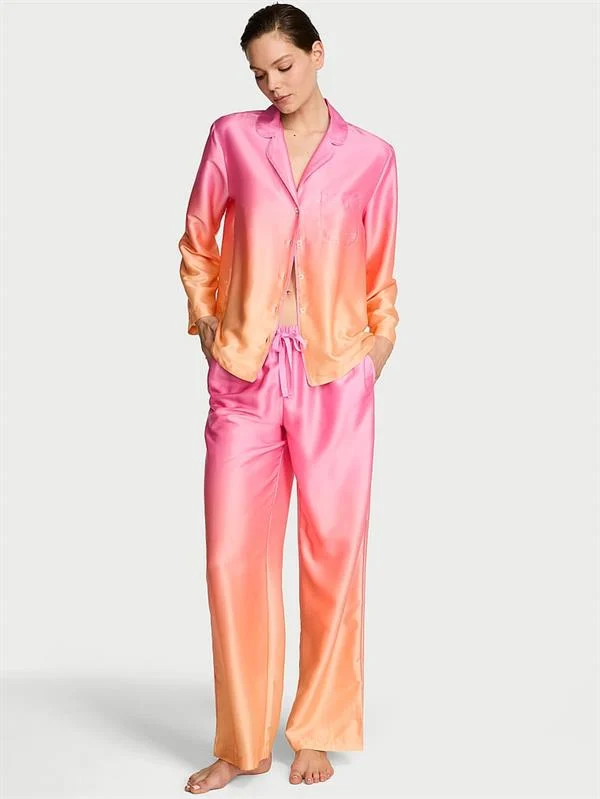 Signature Saten Uzun Pijama Takimi