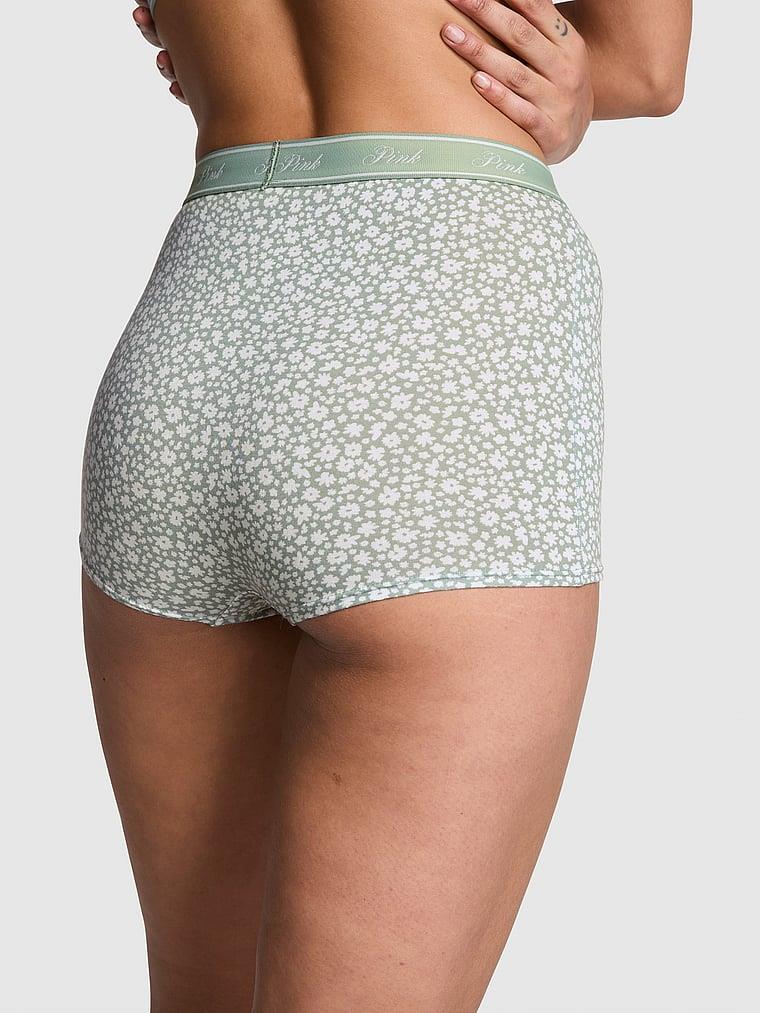 Pink Mikro Logolu Yüksek Bel Boyshort Kulot arka görünümü