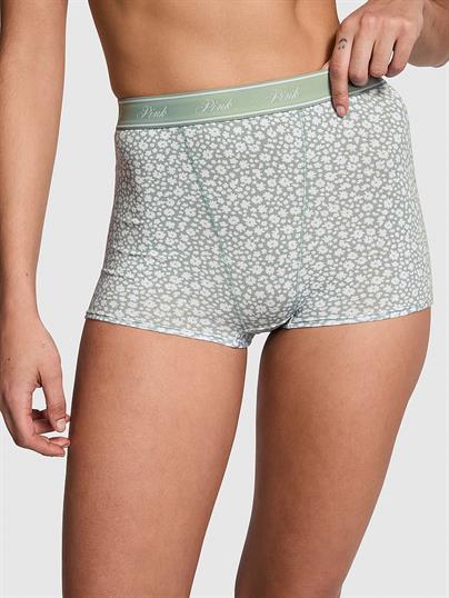 Pink Mikro Logolu Yüksek Bel Boyshort Kulot