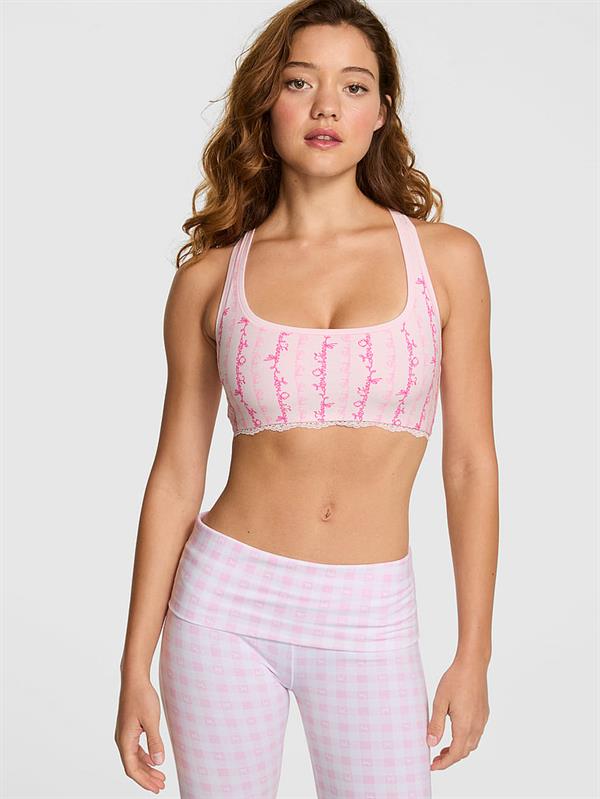 Pink Pink X Loveshackfancy Pamuklu Racerback Bralet