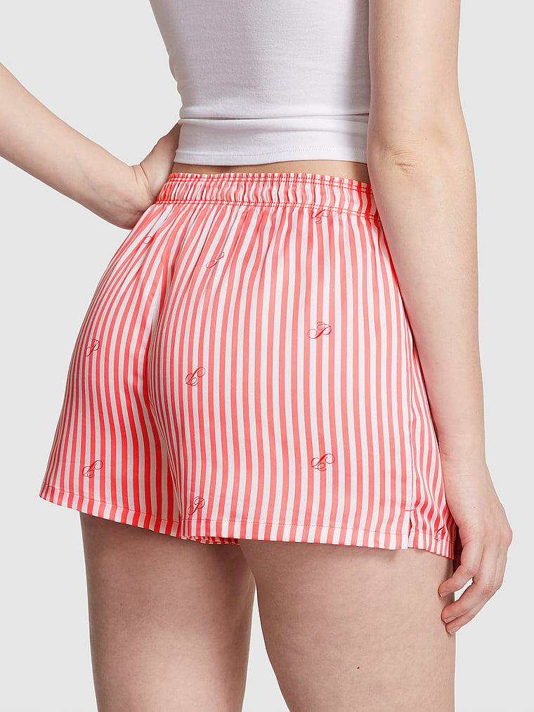 Pink Tencel Boxy Pijama Sortu arka görünüm