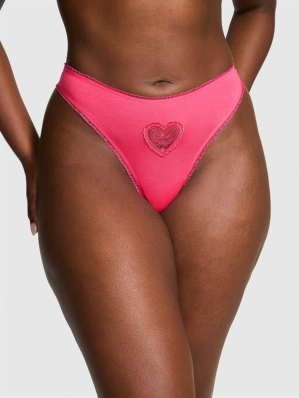 Pink Pamuklu Tanga ön görünüm