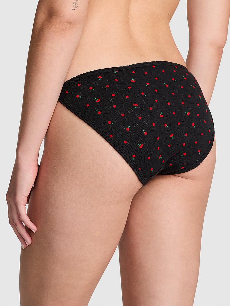 Pink Pamuklu String Bikini Kulot arka görünüm