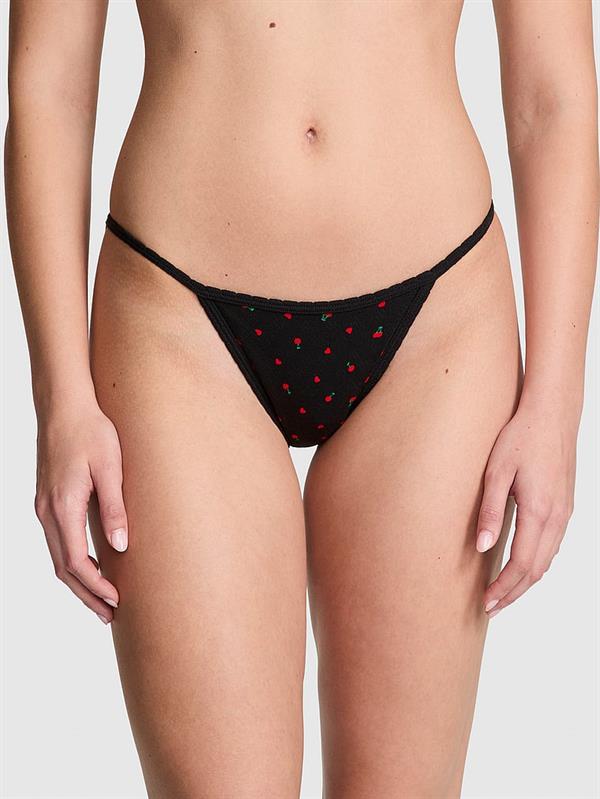 Pink Pamuklu String Bikini Kulot
