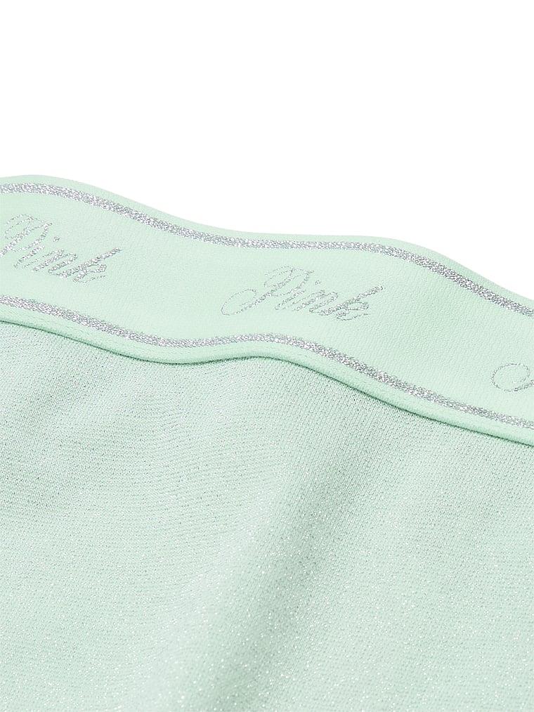 Pink Logolu Pamuklu Işıltılı Boyshort Kulot arka görünümü
