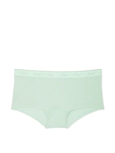 Pink Logolu Pamuklu Işıltılı Boyshort Kulot
