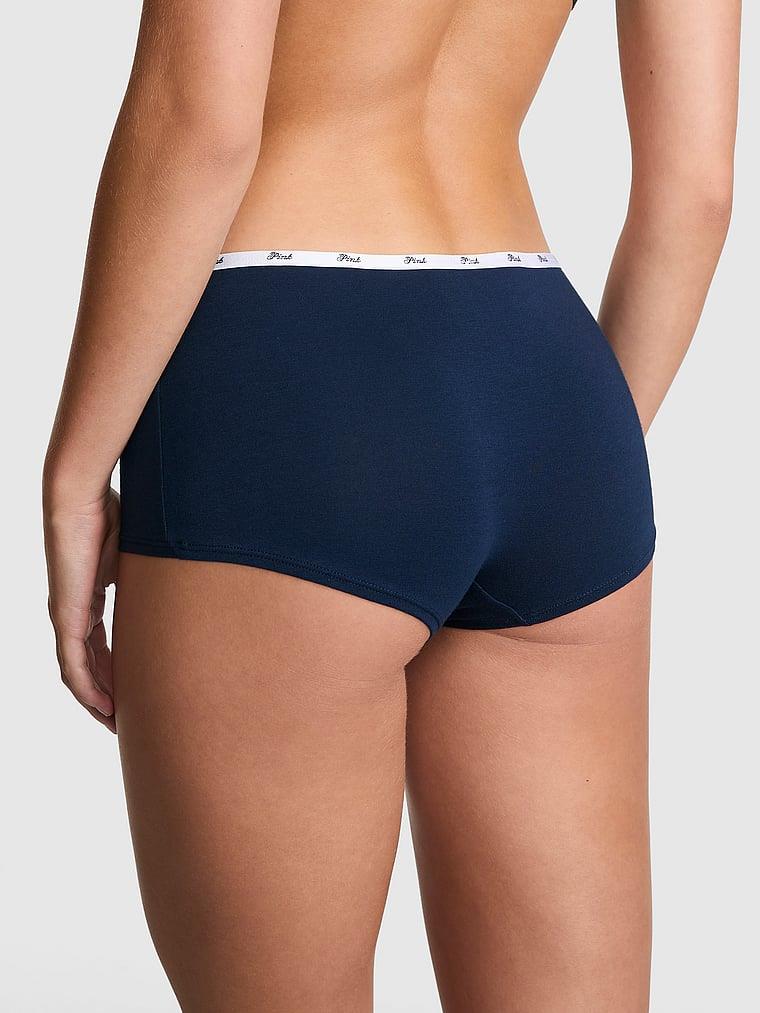 Pink Logolu Pamuklu Boyshort Kulot arka görünümü