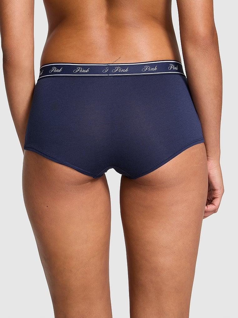 Pink Logolu Pamuklu Boyshort Kulot arka görünümü