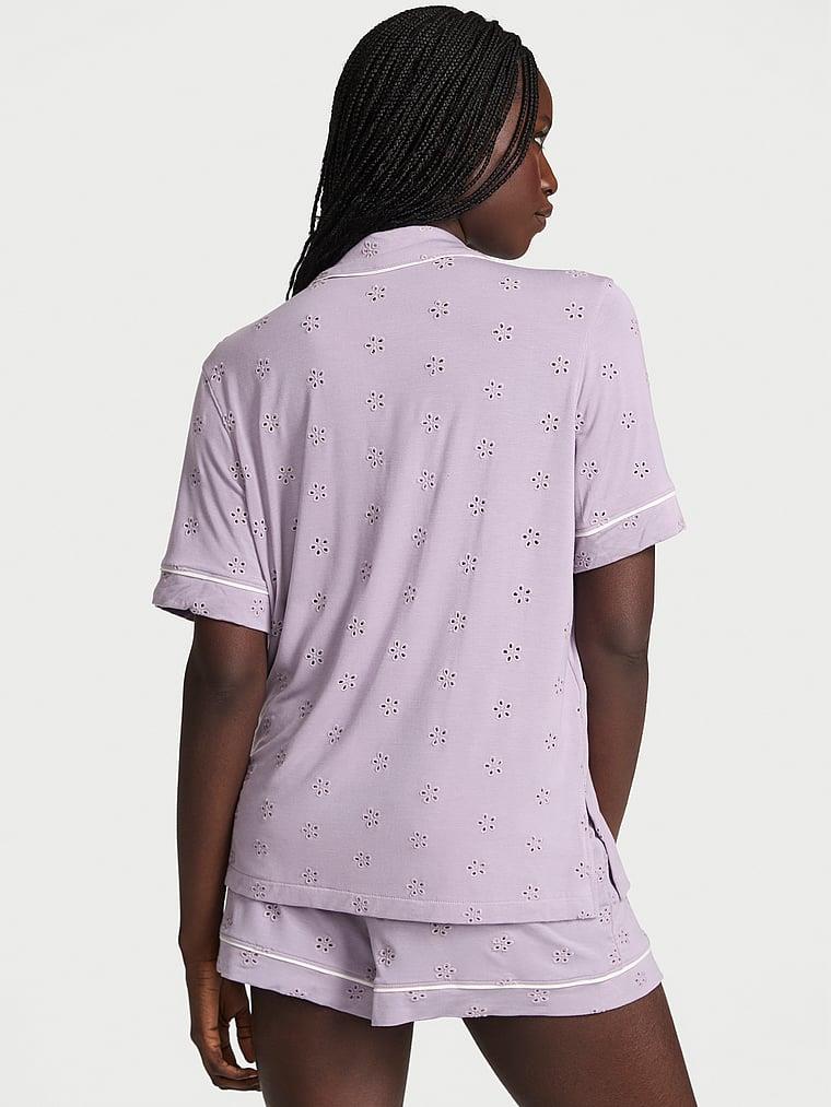 Modal Soft Islemeli Kısa Kollu Pijama Takimi arka görünümü