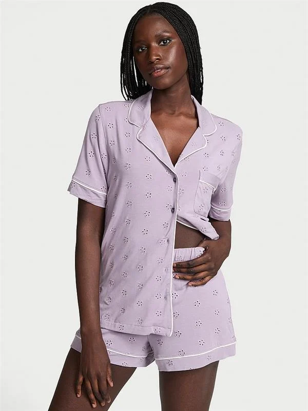 Modal Soft Islemeli Kısa Kollu Pijama Takimi