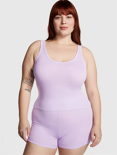 Pink Fitilli Modal Scoop Atlet ön görünüm