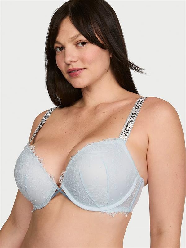 Işıltılı Askili Dantelli Push Up Sütyen