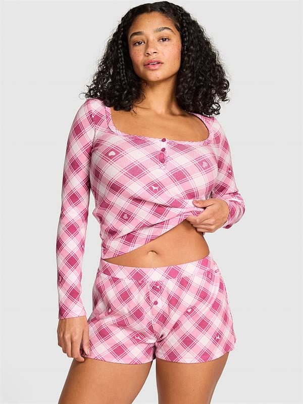 Pink Termal Pijama Sortu