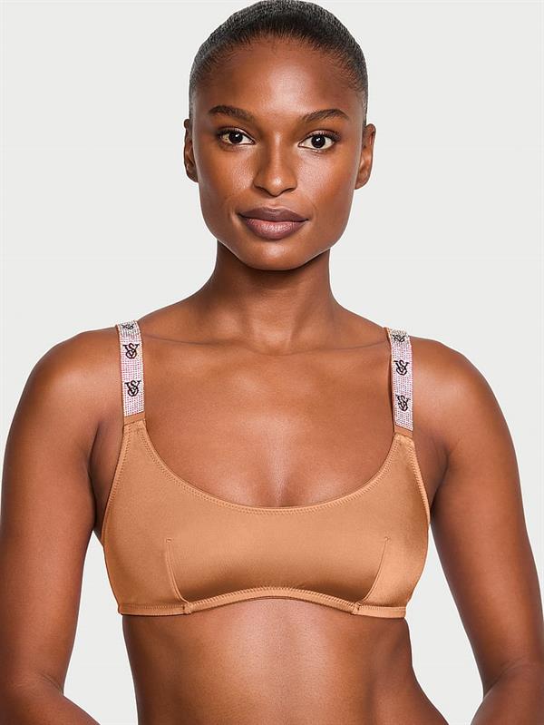 Işıltılı Askili Scoop Bralet