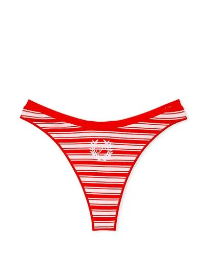 Pink Seamless Derin Bacak Kesim Tanga