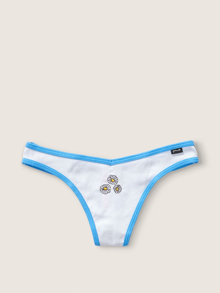 Pink Pamuk Tanga Kulot arka görünümü