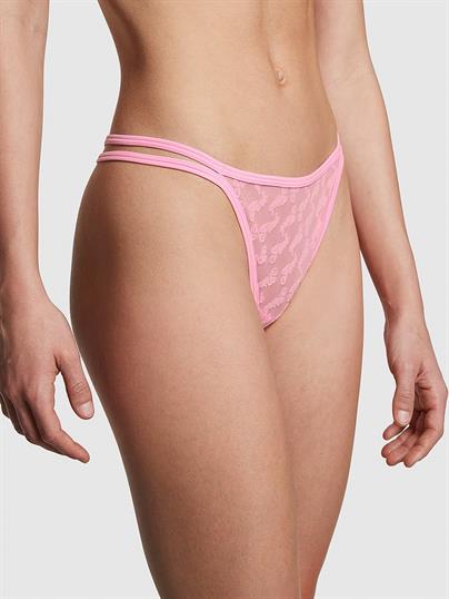 Pink Tul Baskili Tanga