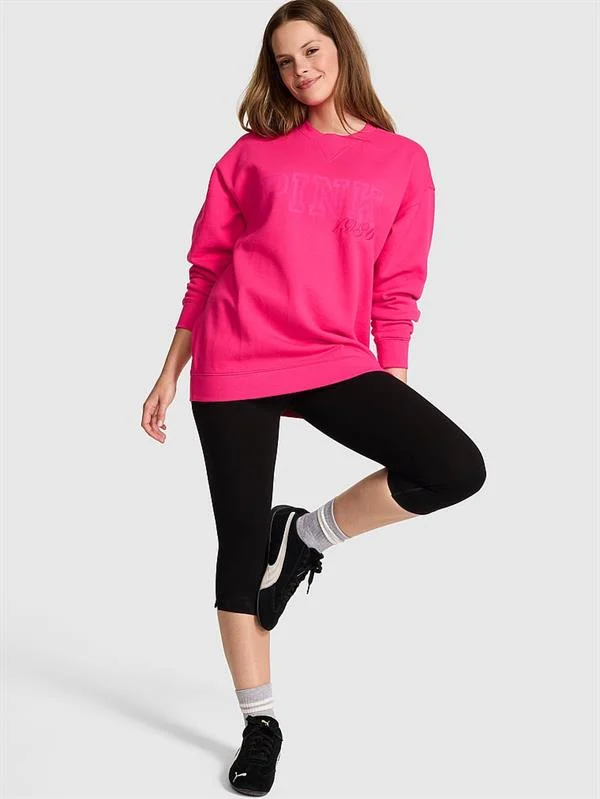 Pink Ivy Oversize Bisiklet Yaka Sweatshirt