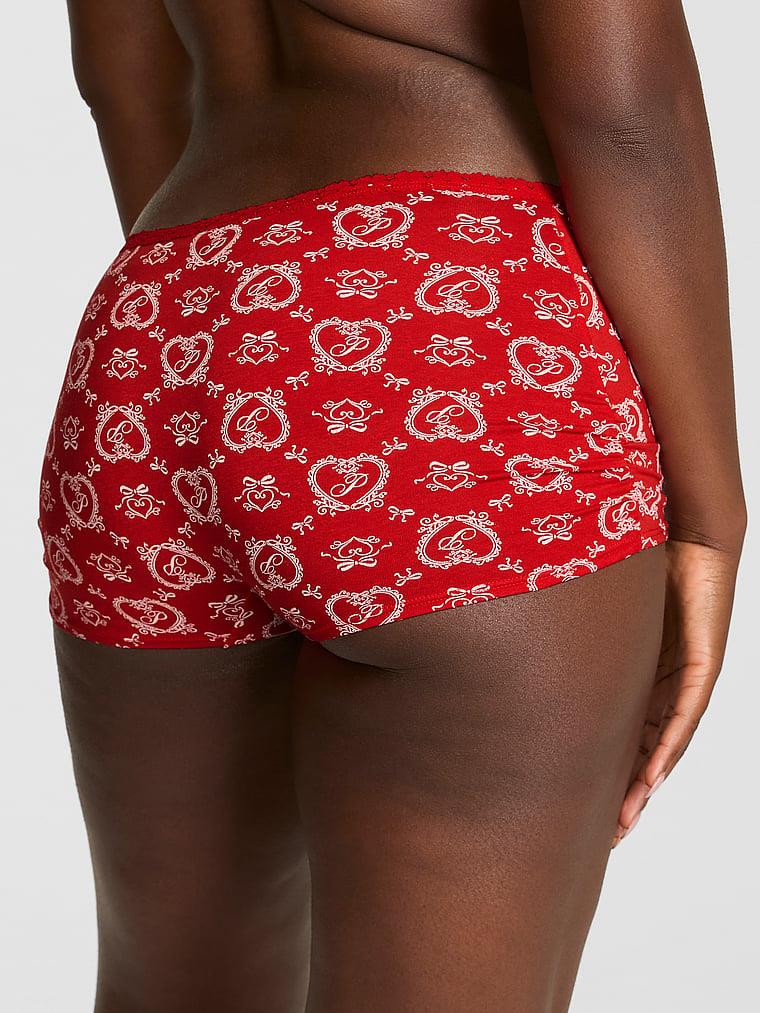 Pink Pamuklu Boyshort Kulot arka görünüm