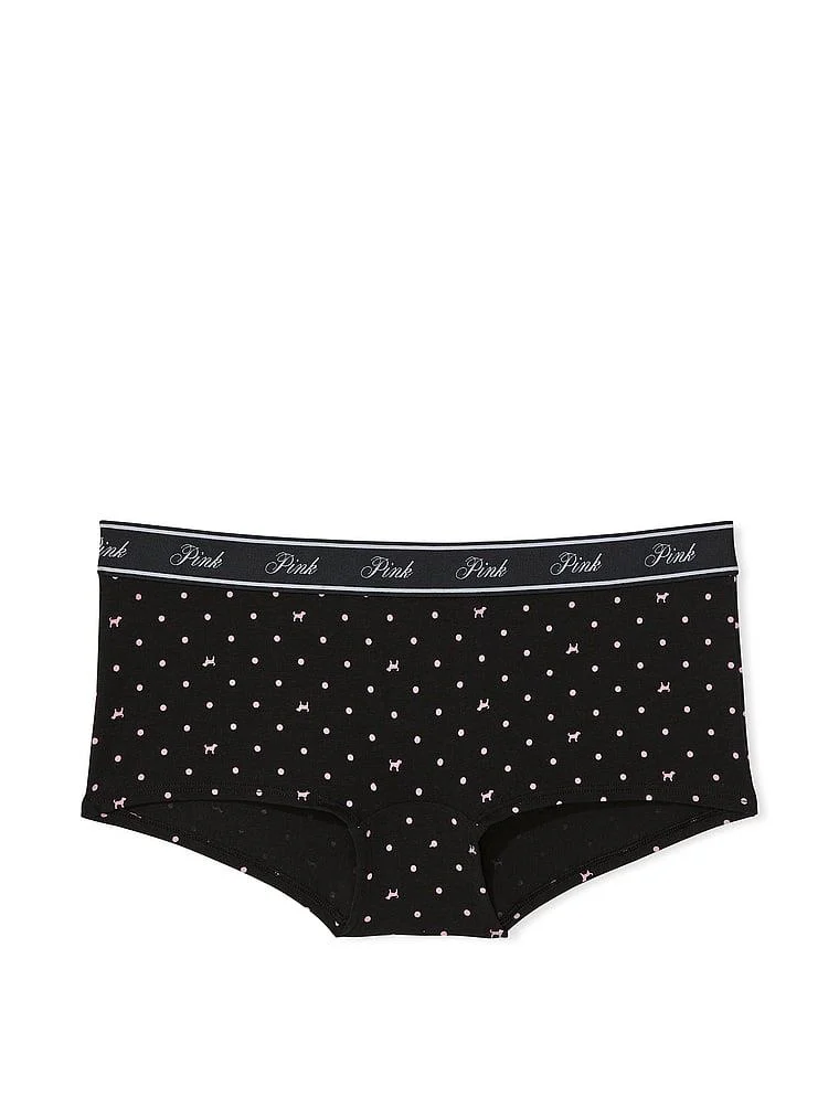 Pink Logolu Pamuklu Boyshort Kulot arka görünüm