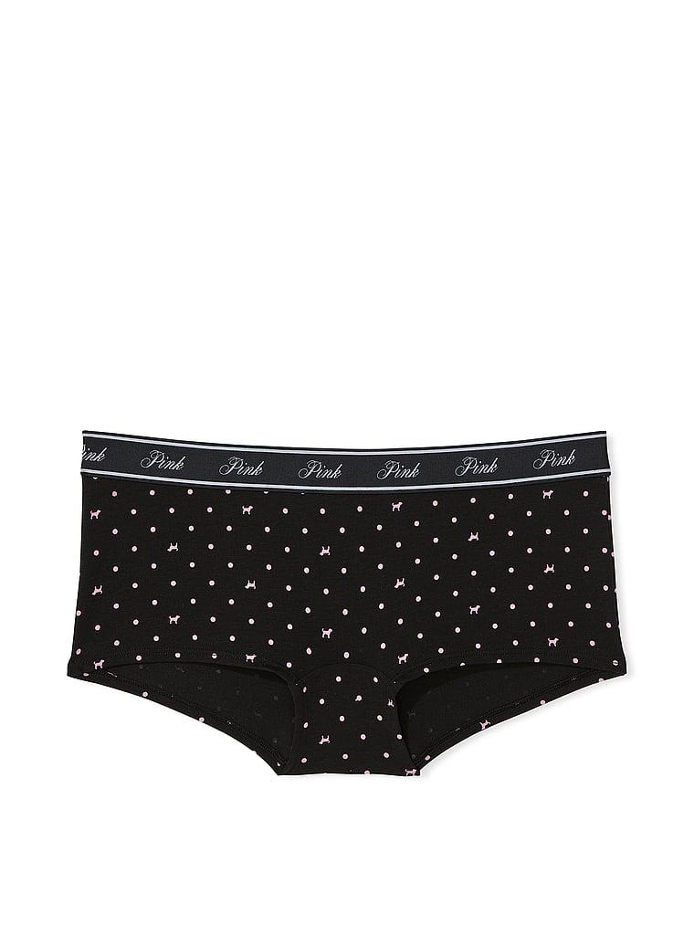Pink Logolu Pamuklu Boyshort Kulot arka görünümü