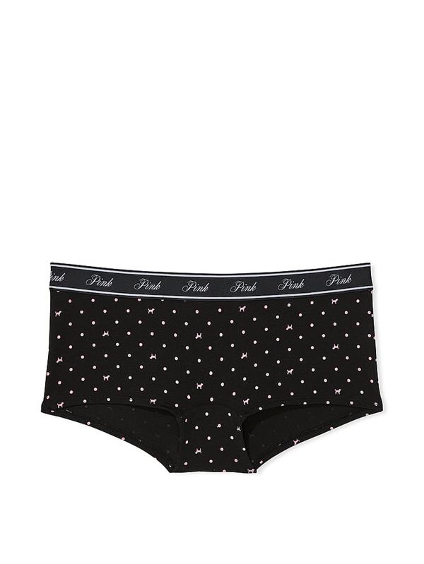 Pink Logolu Pamuklu Boyshort Kulot