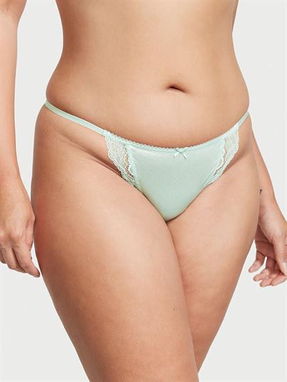 Smooth Işıltılı Dantel Kenarli Askili Bikini Kulot