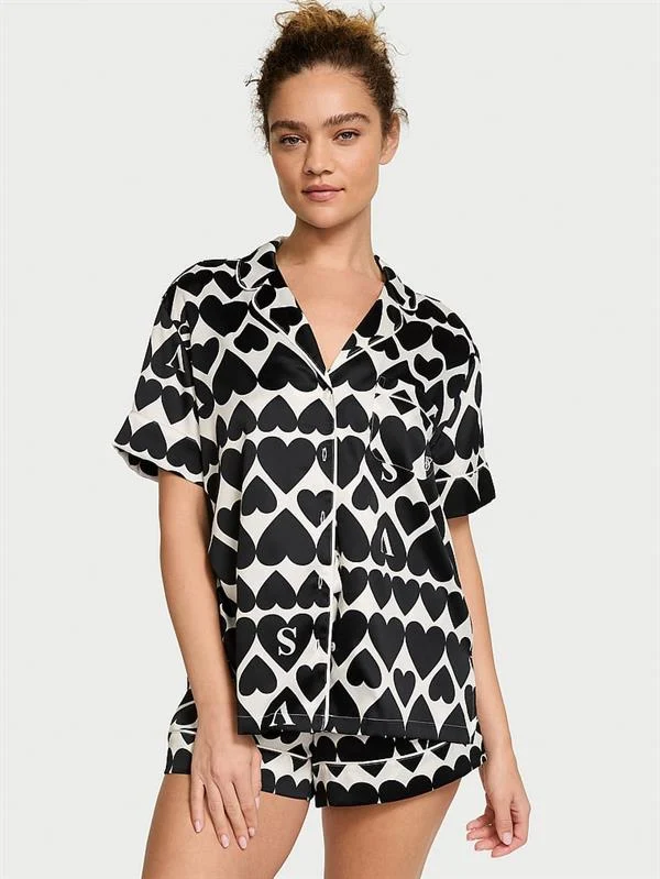 Saten Kısa Pijama Takimi