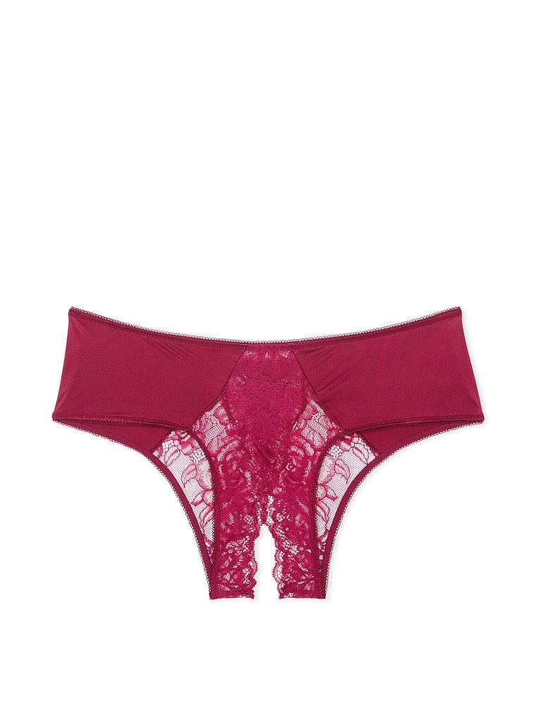 Gul Dantelli Crotchless Cheeky Kulot arka görünümü