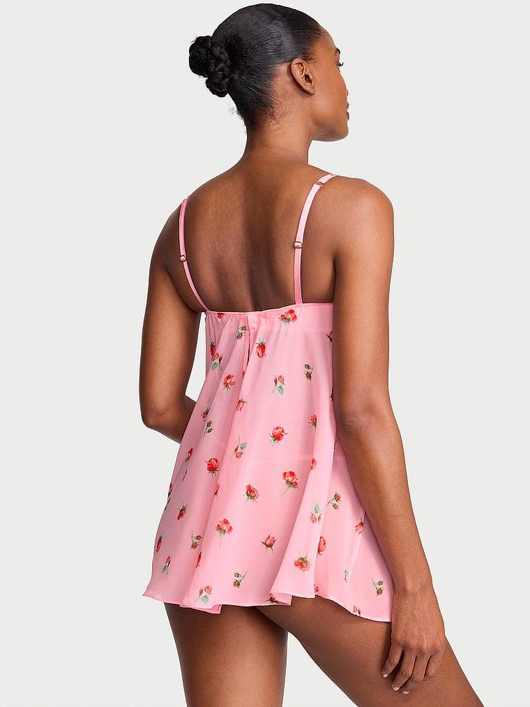 Sifon Desteksiz Balkonet Babydoll Takimi arka görünümü