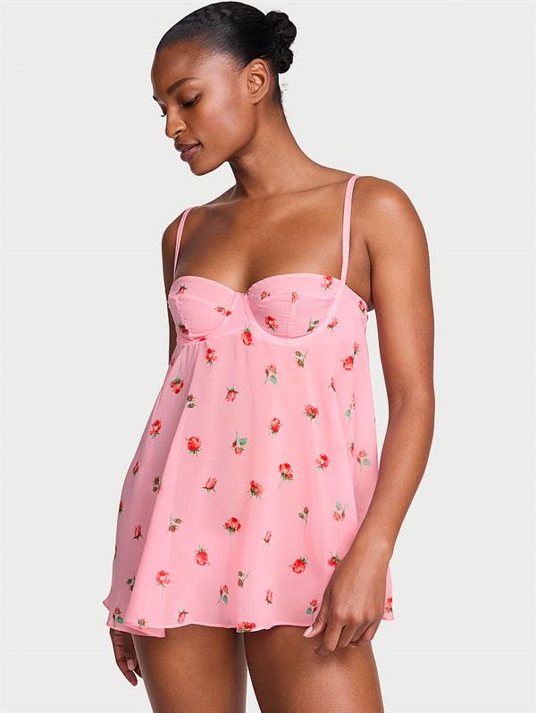 Sifon Desteksiz Balkonet Babydoll Takimi