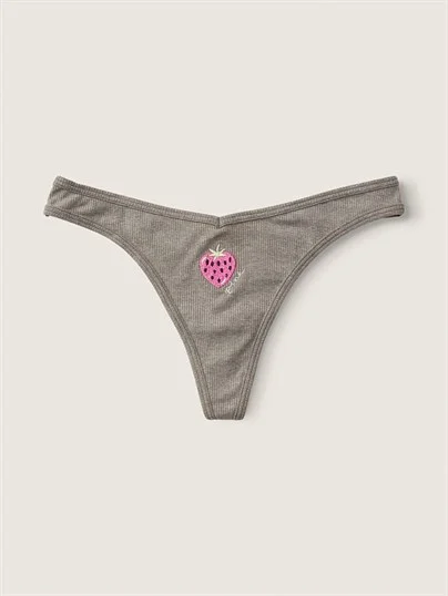 Pink Pamuklu V String Kulot