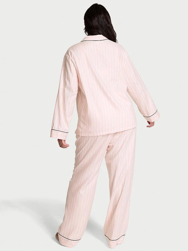 Flanel Uzun Pijama Takimi arka görünüm